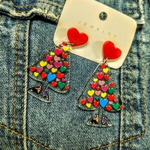 Colorful Heart Skirt Earrings